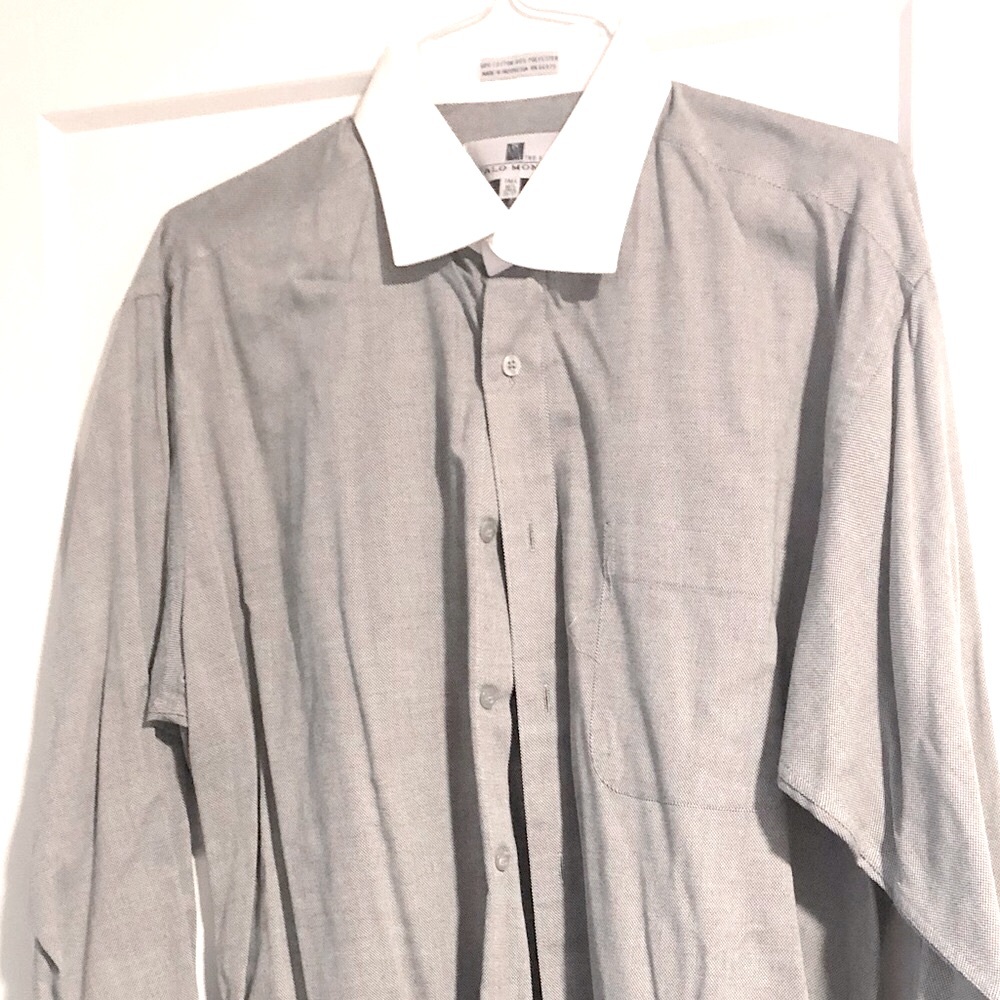 Italo Mondo Black & White Tweed, 100% Cotton, Tall, 16 1/2, 36/37